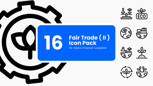Fair Trade Animated Line Icons Pack