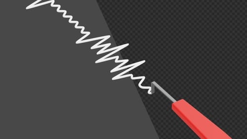 3D Animation of Earthquake Seismograph Line | Alpha Channel