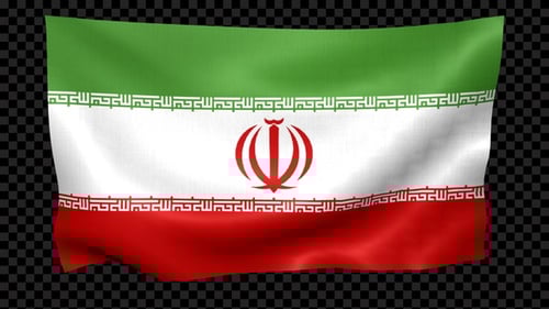 Iran Flag Waving Looped