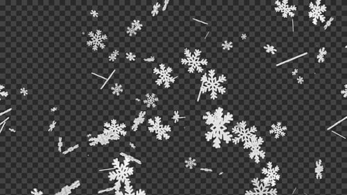 3D Snowflake Flying Loop V4