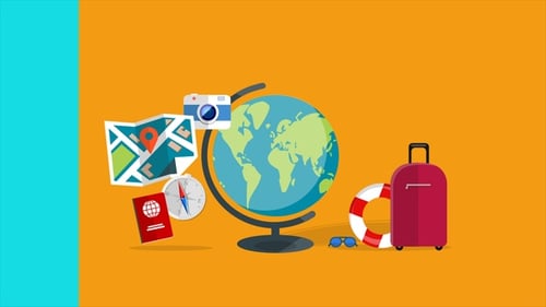 2d Travel Title Animation - 2 clips