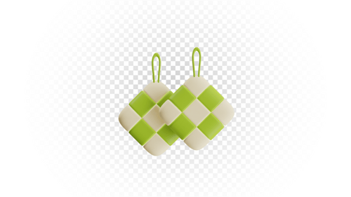 Ketupat 3D Animation for Eid and Ramadan Celebrations