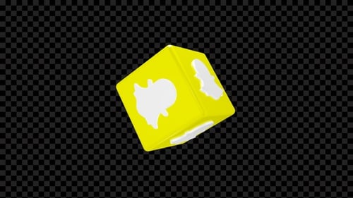 3D Rotating Snapchat Social Media Icon