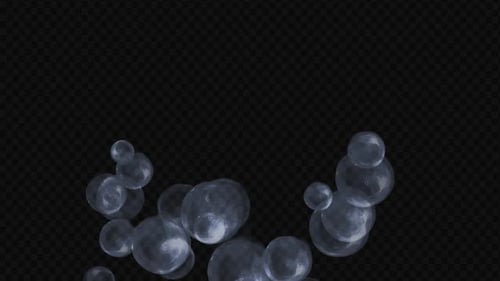 Liquid Bubbles Floating alpha Channel V4
