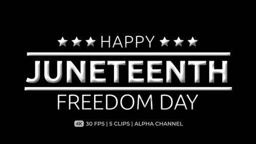 Juneteenth Weiße Textanimation