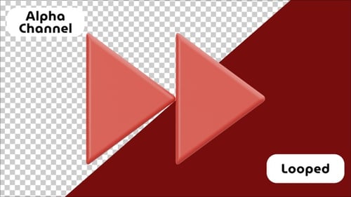 Modern 3D Fast Forward Playback Arrows Animation