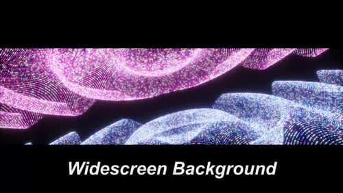 Abstract Digital Waves Of Glowing Particles Background