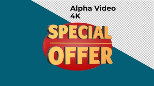 Animated 3D Special Offer Text for Sales Promotion