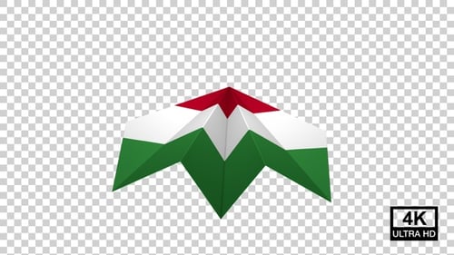 Paper Airplane Of Hungary Flag
