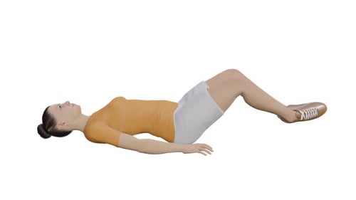 Animiertes Fitnesstraining von Frog Crunch Side
