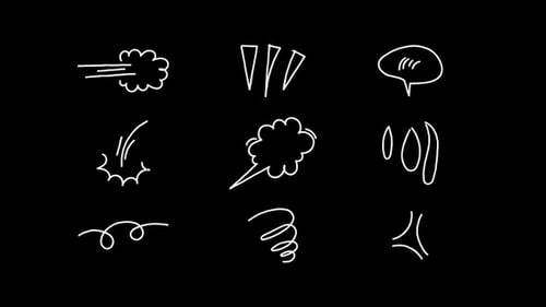 Scribble Set Doodle Hand Drawn Transparent Background