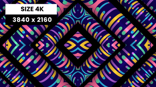 Colorful Pillar Background 04 4K