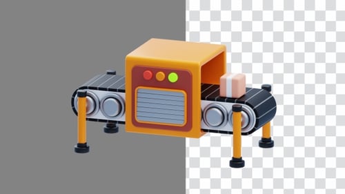 3D Animation of Conveyor Machine