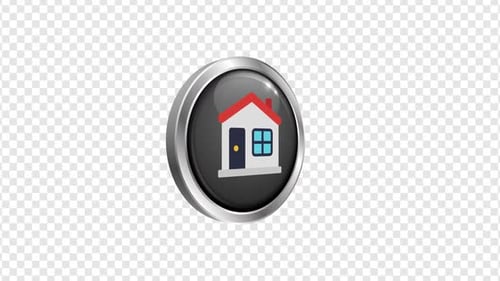 Animated Home Button Icon for User Interface