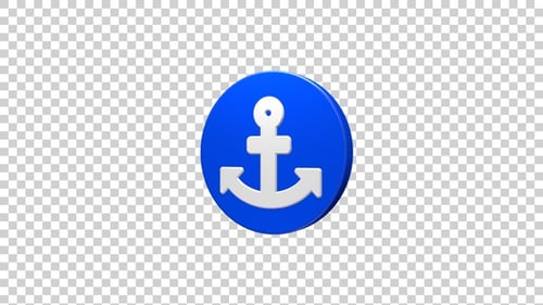 3D Spinning Anchor Icon Animation
