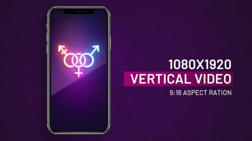 Animated Neon Gender Symbols for Diversity and Love