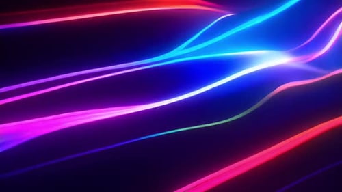 Dynamic Neon Wavy Light Trails Loop