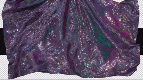 Shimmering Iridescent Fabric Reveal Transition Overlay