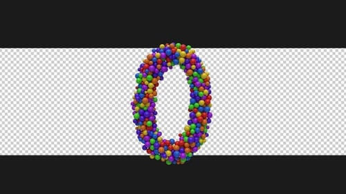 Colorful Spheres Celebration Countdown