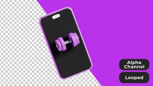 3D Animated Gym App | Alpha Channel