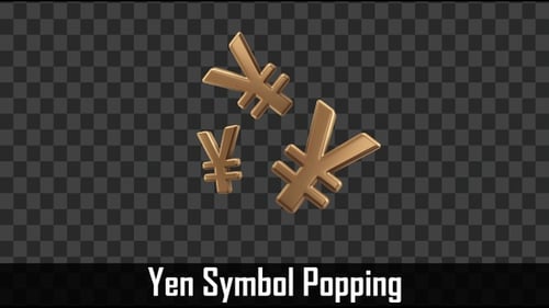 Yen Symbol Popping