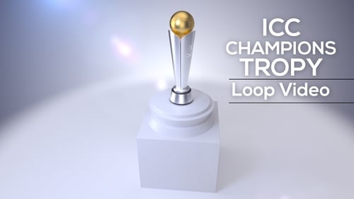 ICC Champions Trophy Loop Video-Cricket Champions Trophy 3d model Loop video