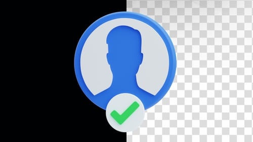 User Profile Icon Add and Confirm Animation