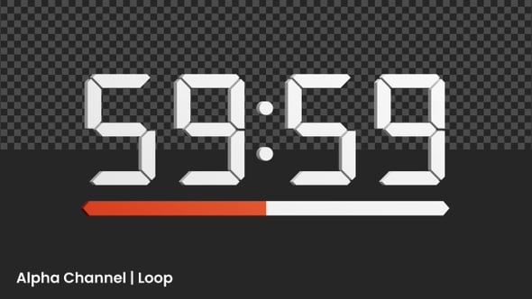 Modern Digital Countdown Timer with Progress Bar, Infographics Motion ...
