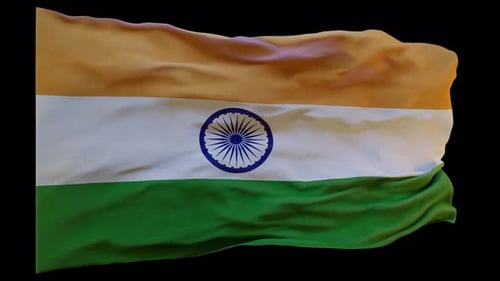 Realistic Waving India Flag Animation