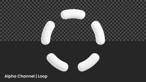 3D Rotating Abstract Loading Animation | Alpha Loop