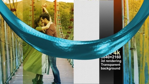 3D Fluid Ribbon Transition for Video Reveal