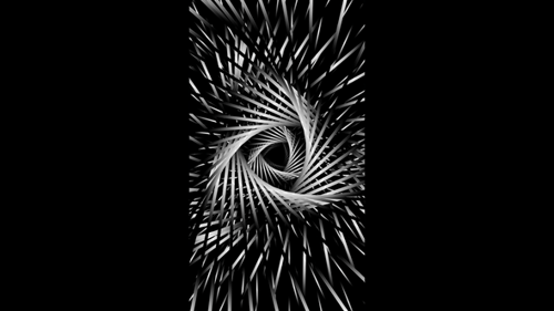 Vertical video abstract black and white triangle tunnel illusion vj loop animation