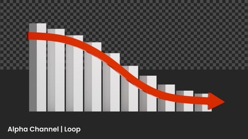 3D Chart Down Animation | Alpha Loop