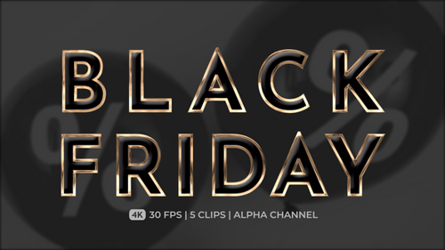 Elegant Black Friday Gold Text Reveal Animation