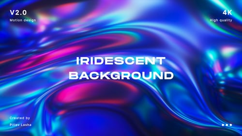 Toile de fond en boucle de formes fluides liquides irisées