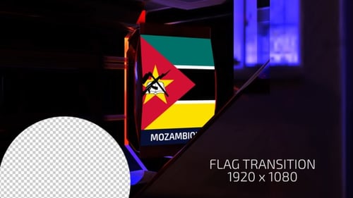 3D Futuristic Flag Reveal with Geometric Animation