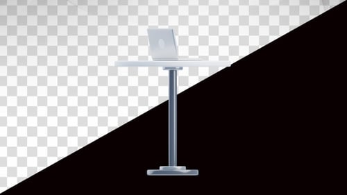 Modern 3D Laptop Reveal on a Pedestal Stand