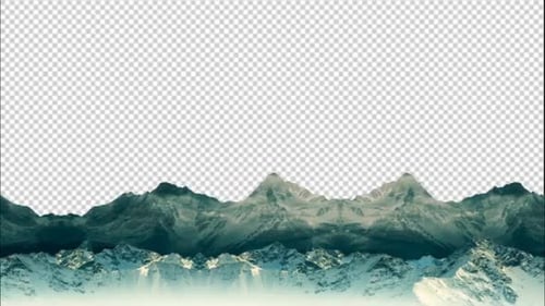 Snowy Mountain Landscape Horizontal Reveal Transition
