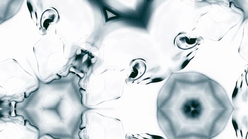 Abstract Fluid Kaleidoscope with Morphing Faces Visual Background