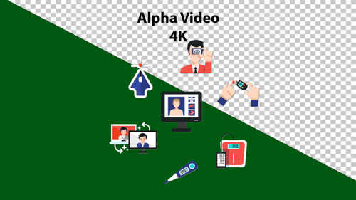 Animated Medical Healthcare Flat Design Icons Pack