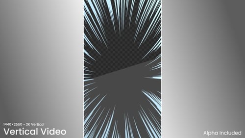 3D Anime Speed Lines Overlay Effect | Alpha Channel