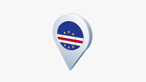 Cape Verde Flag Pin Icon