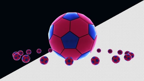 Bucle de fondo transparente de fútbol V3