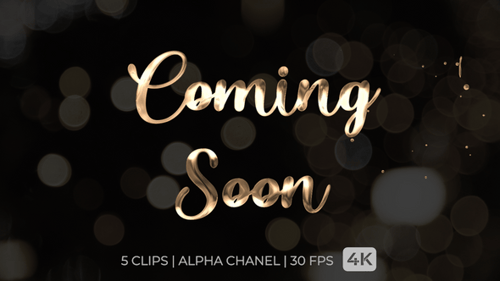 Fluid Metallic Coming Soon Title Animation