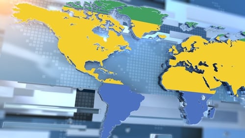 Global News Broadcast Opening with Futuristic Elements