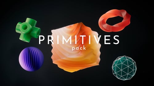 Abstract 3D Primitives Pack with Alpha Channel