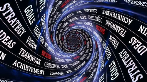 Endless Success Keywords Animation Background, Loop