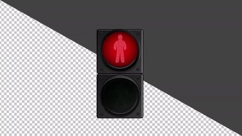Crossing Traffic Light Stop Full HD Alpha