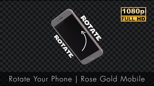 Animated Phone Screen Rotation Instruction for UI Design