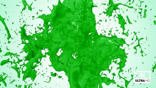 Green Paint Splash Collision